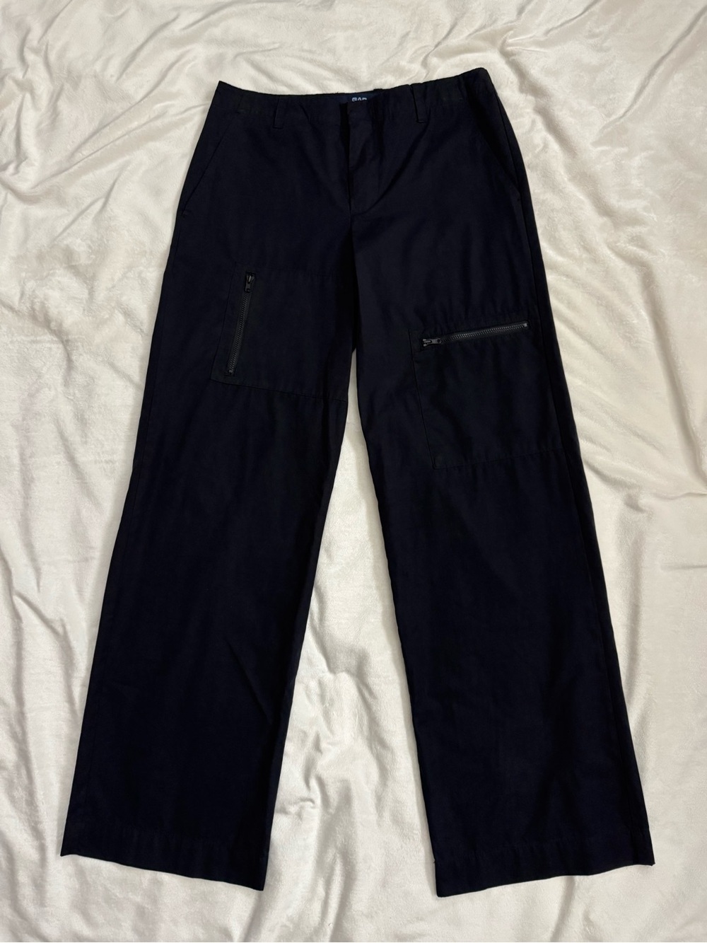 Y2K GAP Utility Nylon Mid Rise Wide Leg Baggy Pants! VGUC